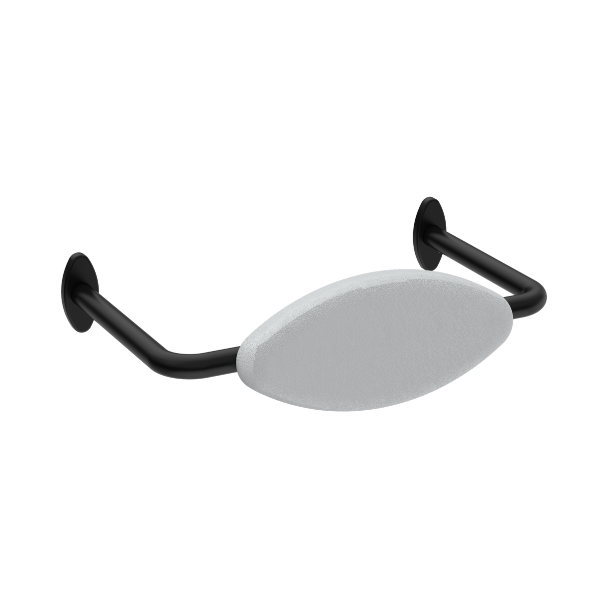 An image of Nero Tapware Mecca Care DDA Accessible Toilet Backrest Matte Black