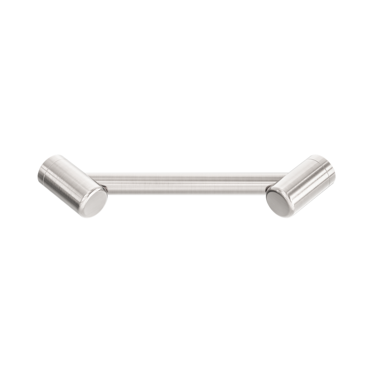 An image of Nero Tapware Mecca Care 25mm Footrest Corner Grab Rail 215mm Brushed Nickel