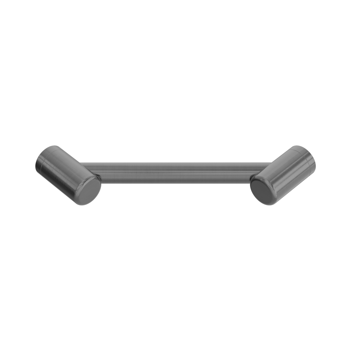 An image of Nero Tapware Mecca Care 25mm Footrest Corner Grab Rail 215mm Gun Metal