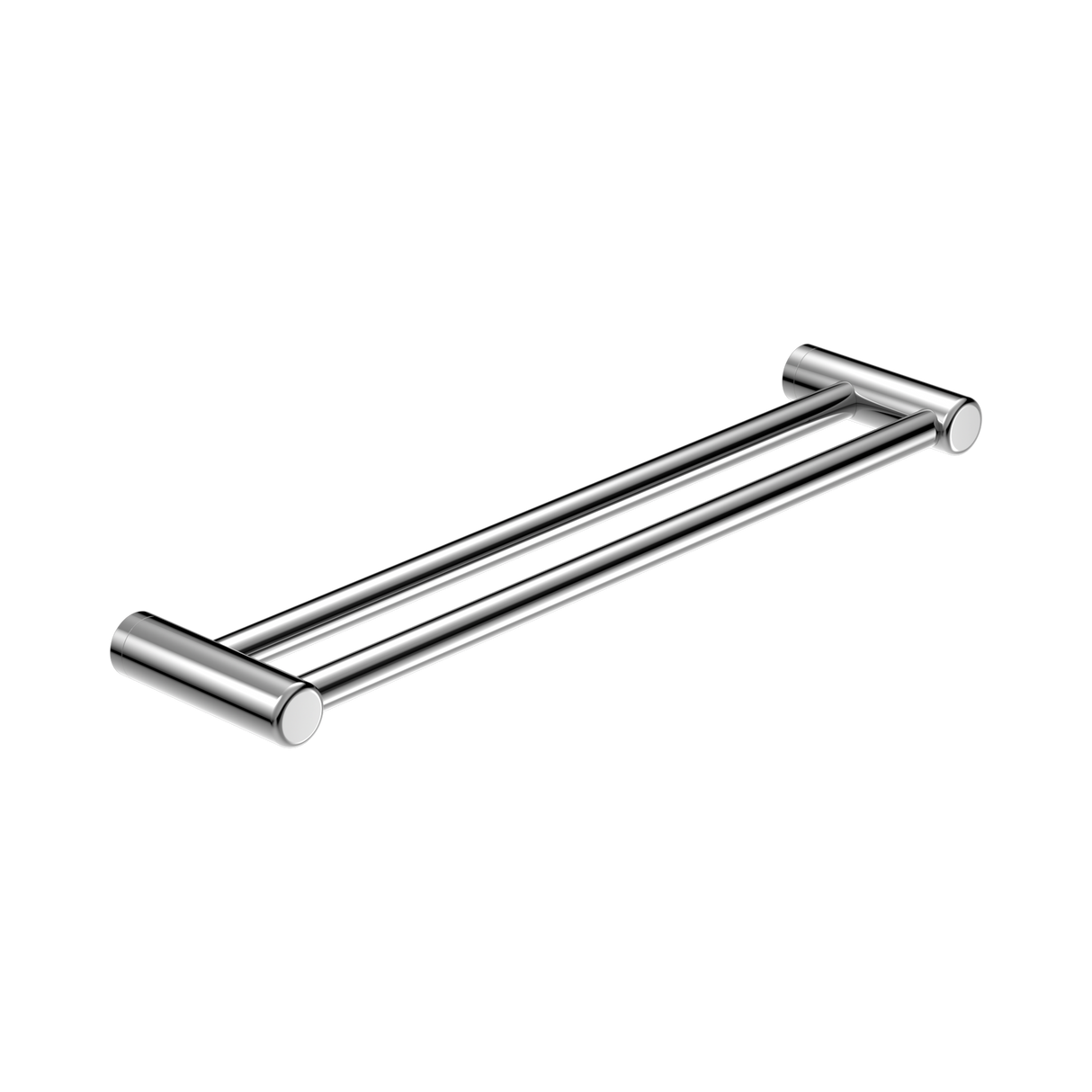 An image of Nero Tapware Mecca Care 25mm Double Towel Grab Rail 600mm Chrome