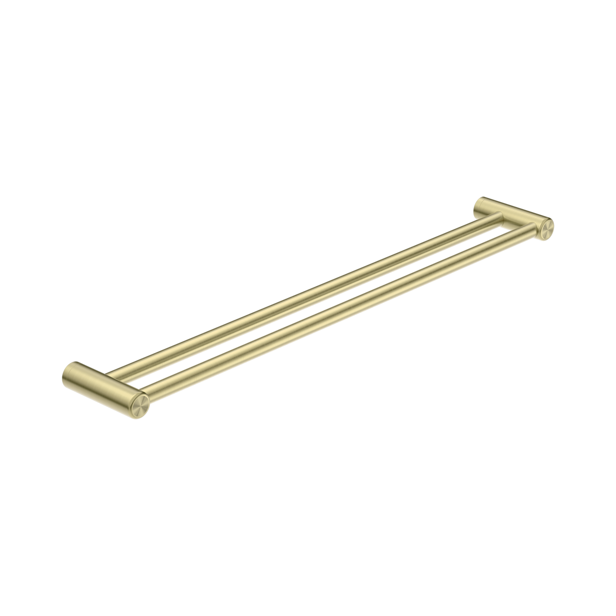 An image of Nero Tapware Mecca Care 25mm Double Towel Grab Rail 900mm Brushed Gold