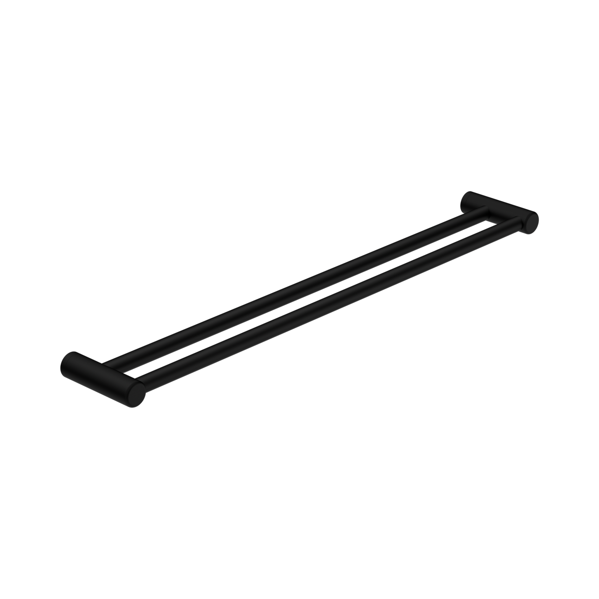 An image of Nero Tapware Mecca Care 25mm Double Towel Grab Rail 900mm Matte Black