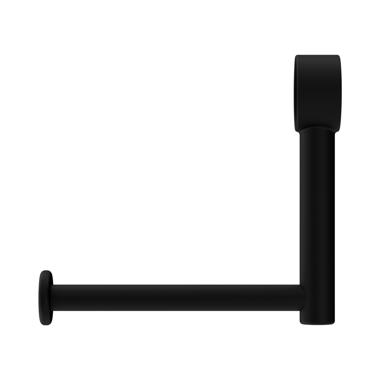 An image of Nero Tapware Mecca Care Add On Toilet Roll Holder Matte Black