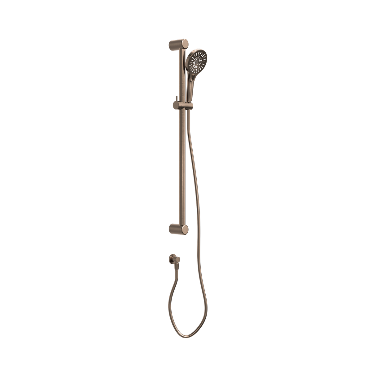 An image of Nero Tapware Mecca Care 32mm Grab Rail And Adjustable Shower Rail Set 900mm Brushed Bronze