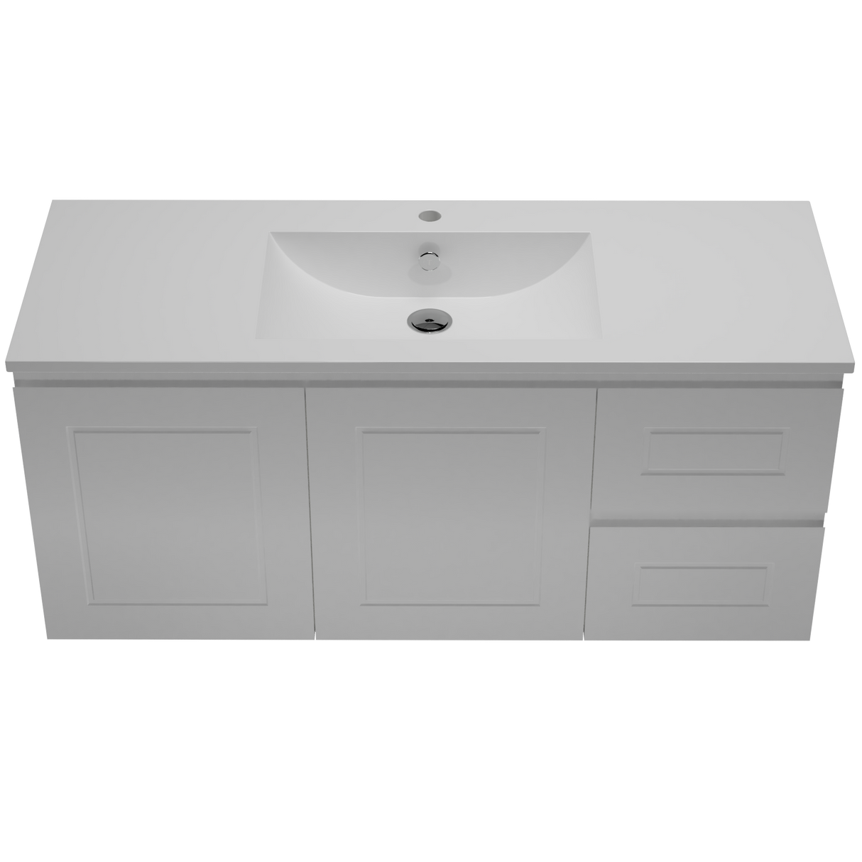 Nevada Classic Vanity 1200mm Centre Bowl Alpha Top Wall hung (NVC-V-1200-C-APH-W)