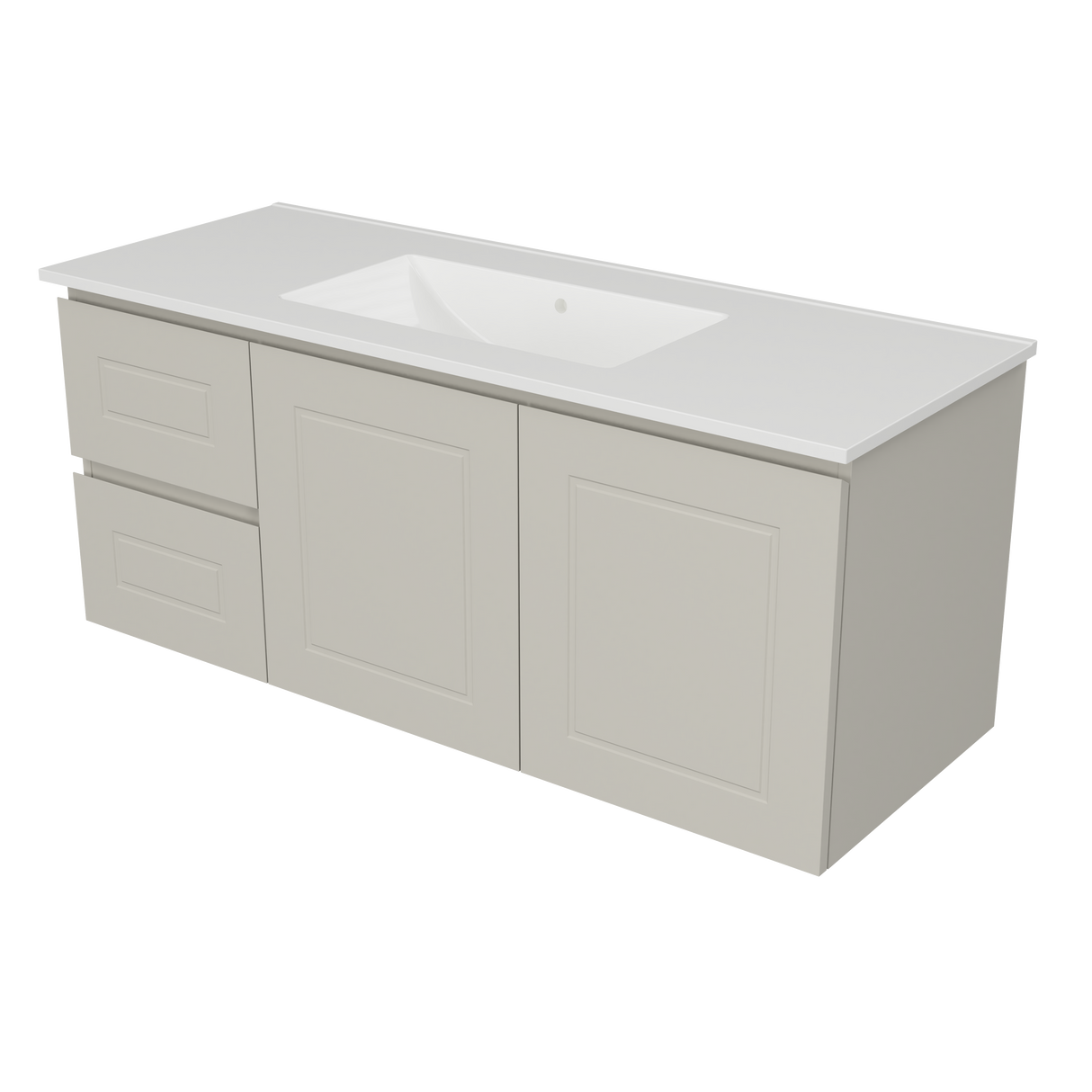 Nevada Classic Vanity 1200mm Centre Bowl Alpha Top Wall hung (NVC-V-1200-C-APH-W)