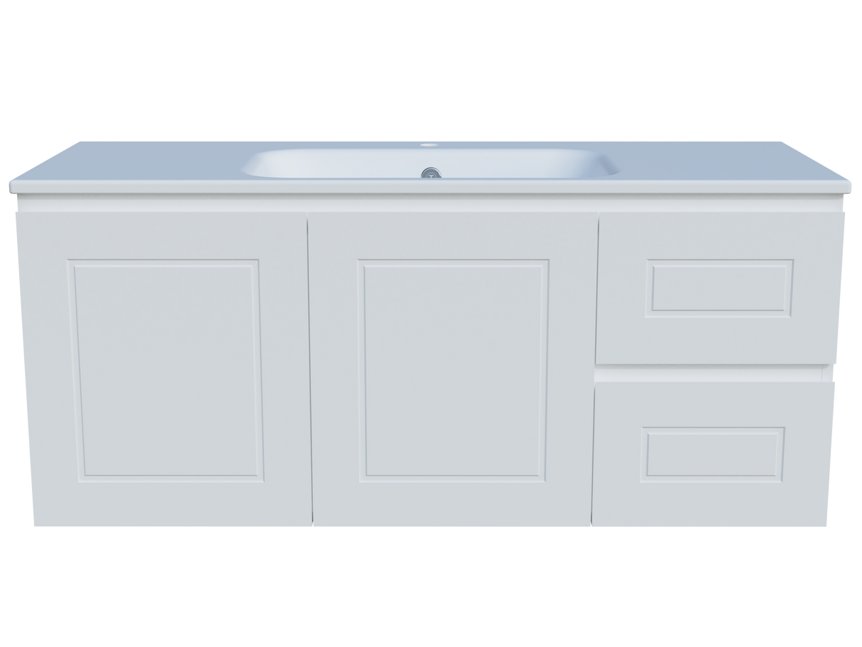 Nevada Classic Vanity 1200mm Centre Bowl Haven Top Wall hung (NVC-V-1200-C-HVN-W)