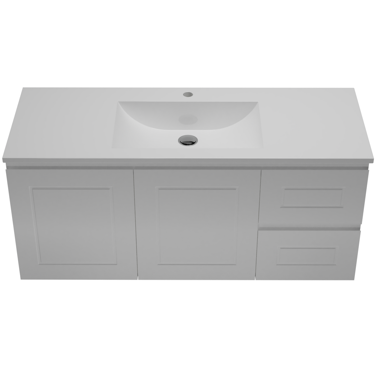 Nevada Classic Vanity 1200mm Centre Bowl Regal Top Wall hung (NVC-V-1200-C-REG-W)