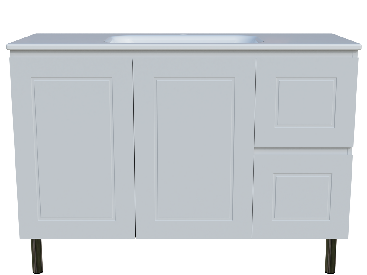 Nevada Classic Vanity 1200mm Centre Bowl Stadium Top On Legs (NVC-V-1200-C-STD-L)