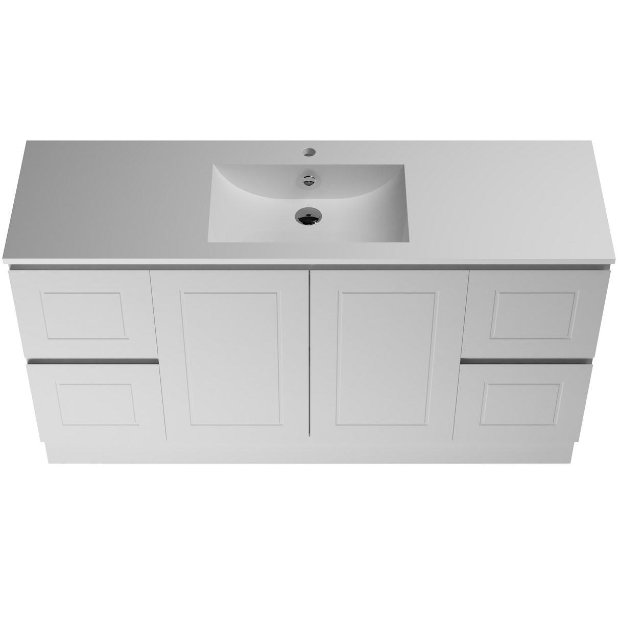 Nevada Classic Vanity 1500mm Centre Bowl Alpha Top Floor standing (NVC-V-1500-C-APH-F)