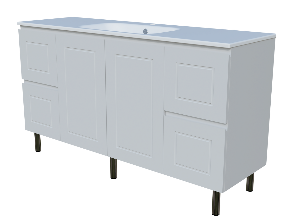 Nevada Classic Vanity 1500mm Centre Bowl Haven Top On Legs (NVC-V-1500-C-HVN-L)