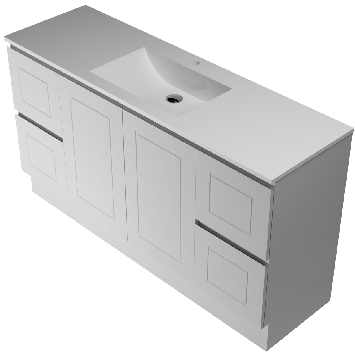 Nevada Classic Vanity 1500mm Centre Bowl Regal Top Floor standing (NVC-V-1500-C-REG-F)