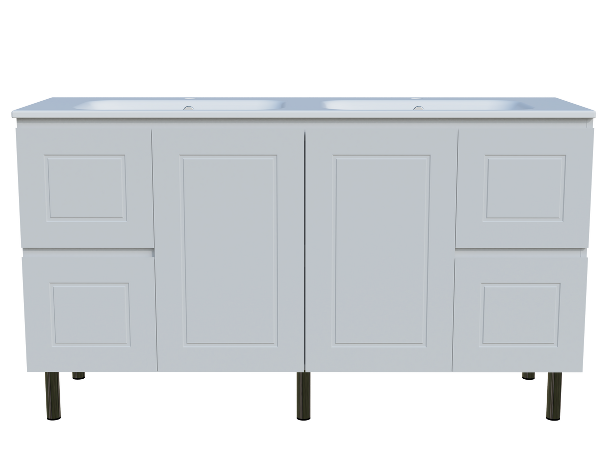 Nevada Classic Vanity 1500mm Double Bowl Haven Top On Legs (NVC-V-1500-D-HVN-L)