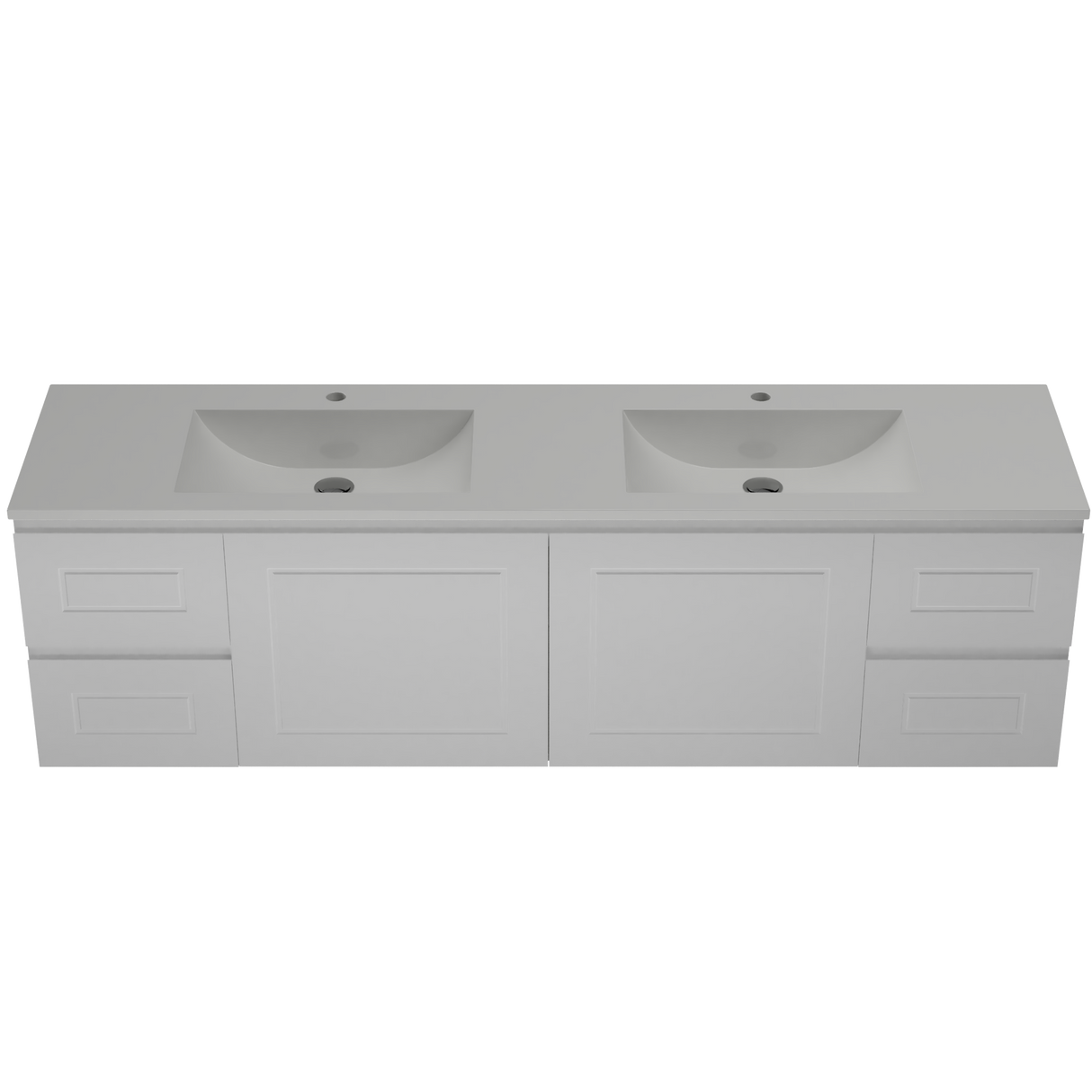 Nevada Classic Vanity 1800mm Double Bowl Regal Top Wall hung (NVC-V-1800-D-REG-W)