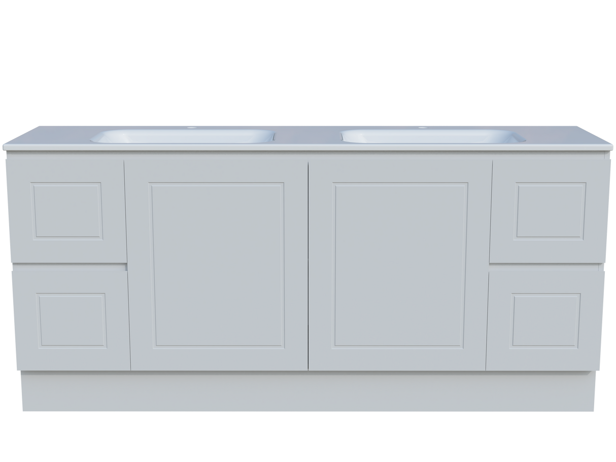 Nevada Classic Vanity 1800mm Double Bowl Stadium Top Floor standing (NVC-V-1800-D-STD-F)