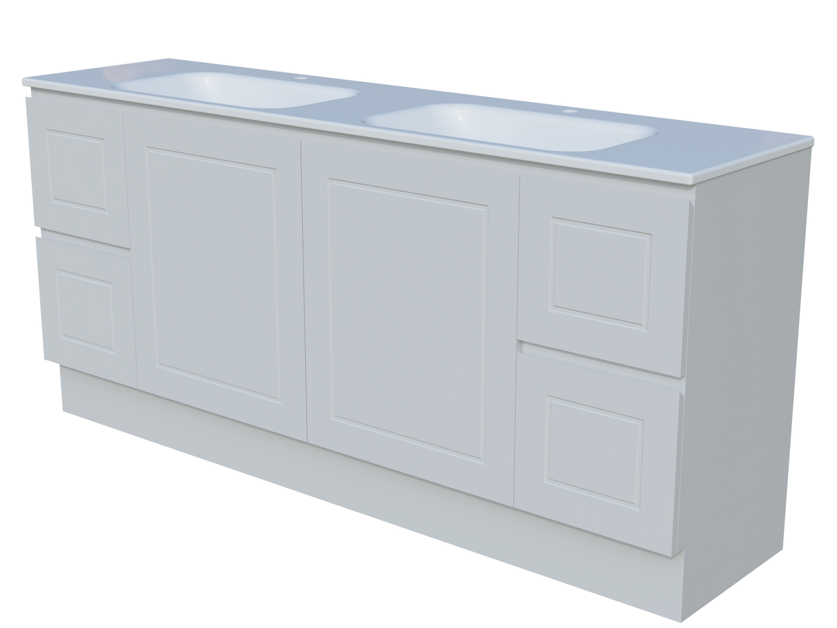 Nevada Classic Vanity 1800mm Double Bowl Stadium Top Floor standing (NVC-V-1800-D-STD-F)
