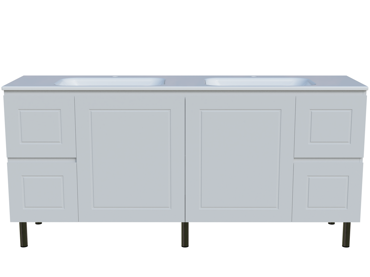 Nevada Classic Vanity 1800mm Double Bowl Stadium Top On Legs (NVC-V-1800-D-STD-L)
