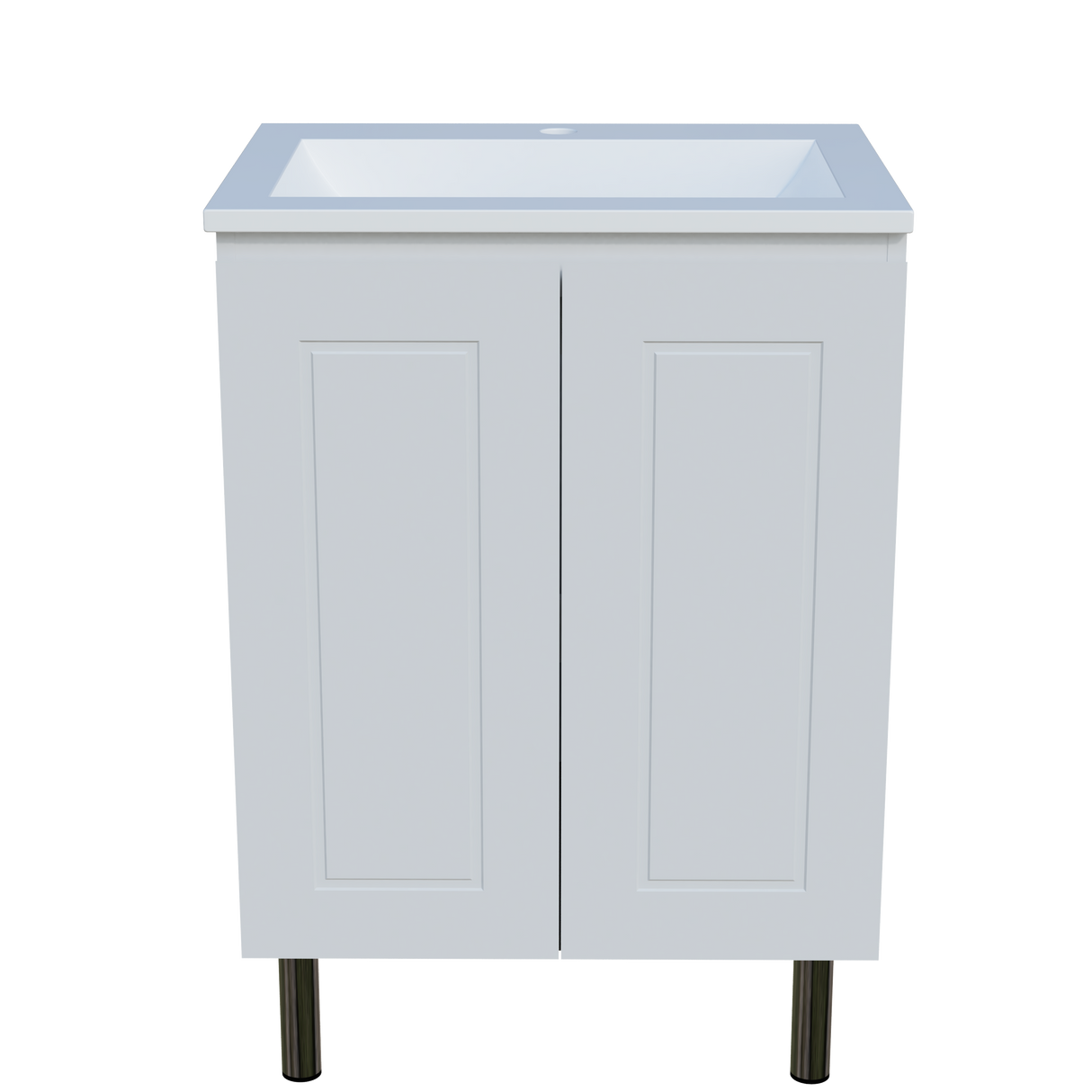Nevada Classic Vanity 600mm Centre Bowl Regal Top On Legs (NVC-V-600-C-REG-L)