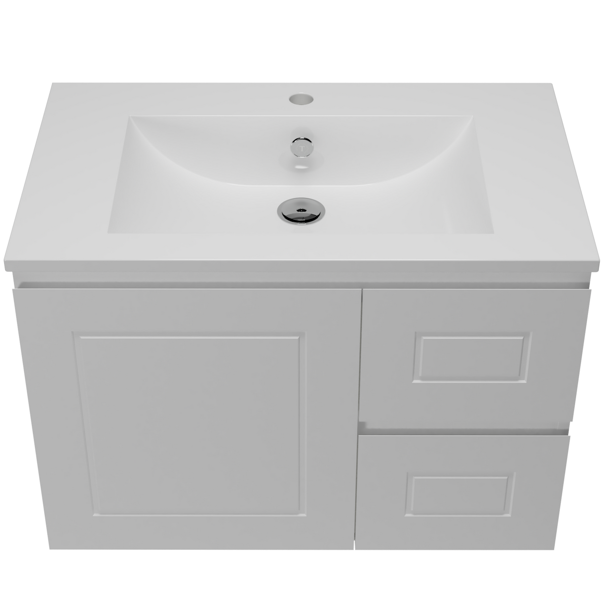 Nevada Classic Vanity 750mm Centre Bowl Alpha Top Wall hung (NVC-V-750-C-APH-W)