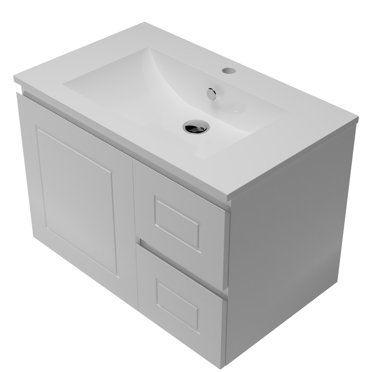 Nevada Classic Vanity 750mm Centre Bowl Alpha Top Wall hung (NVC-V-750-C-APH-W)