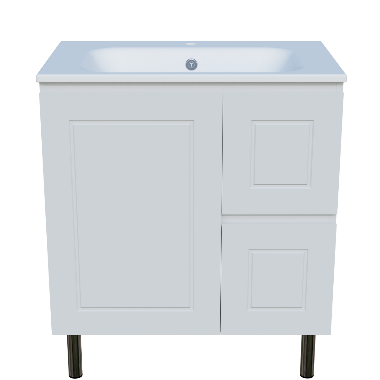 Nevada Classic Vanity 750mm Centre Bowl Haven Top On Legs (NVC-V-750-C-HVN-L)