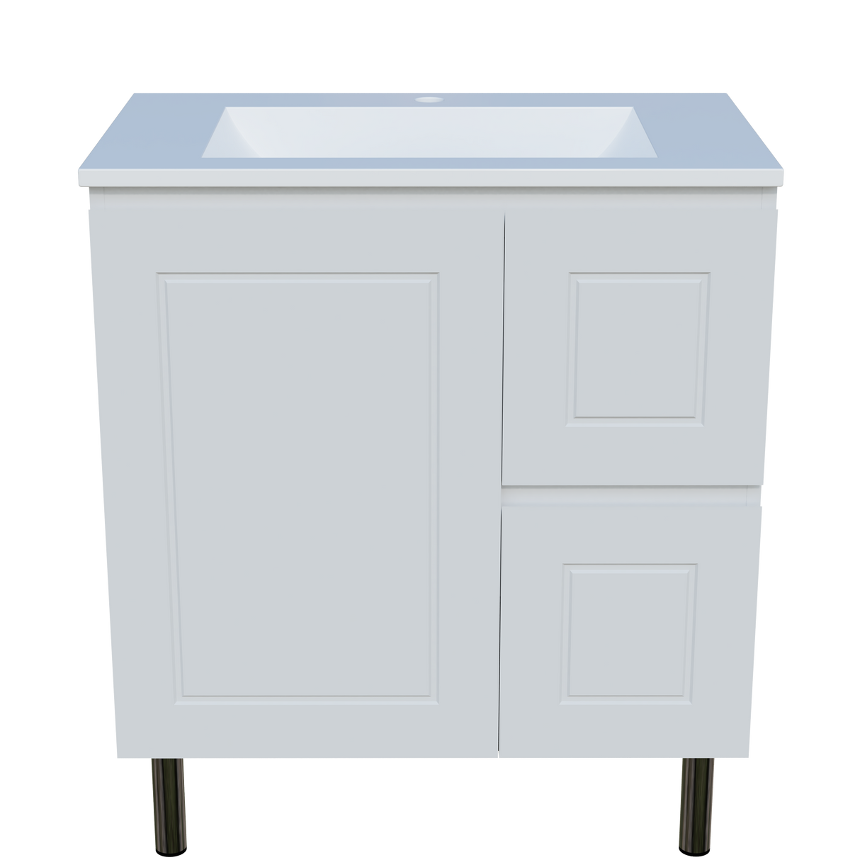 Nevada Classic Vanity 750mm Centre Bowl Regal Top On Legs (NVC-V-750-C-REG-L)