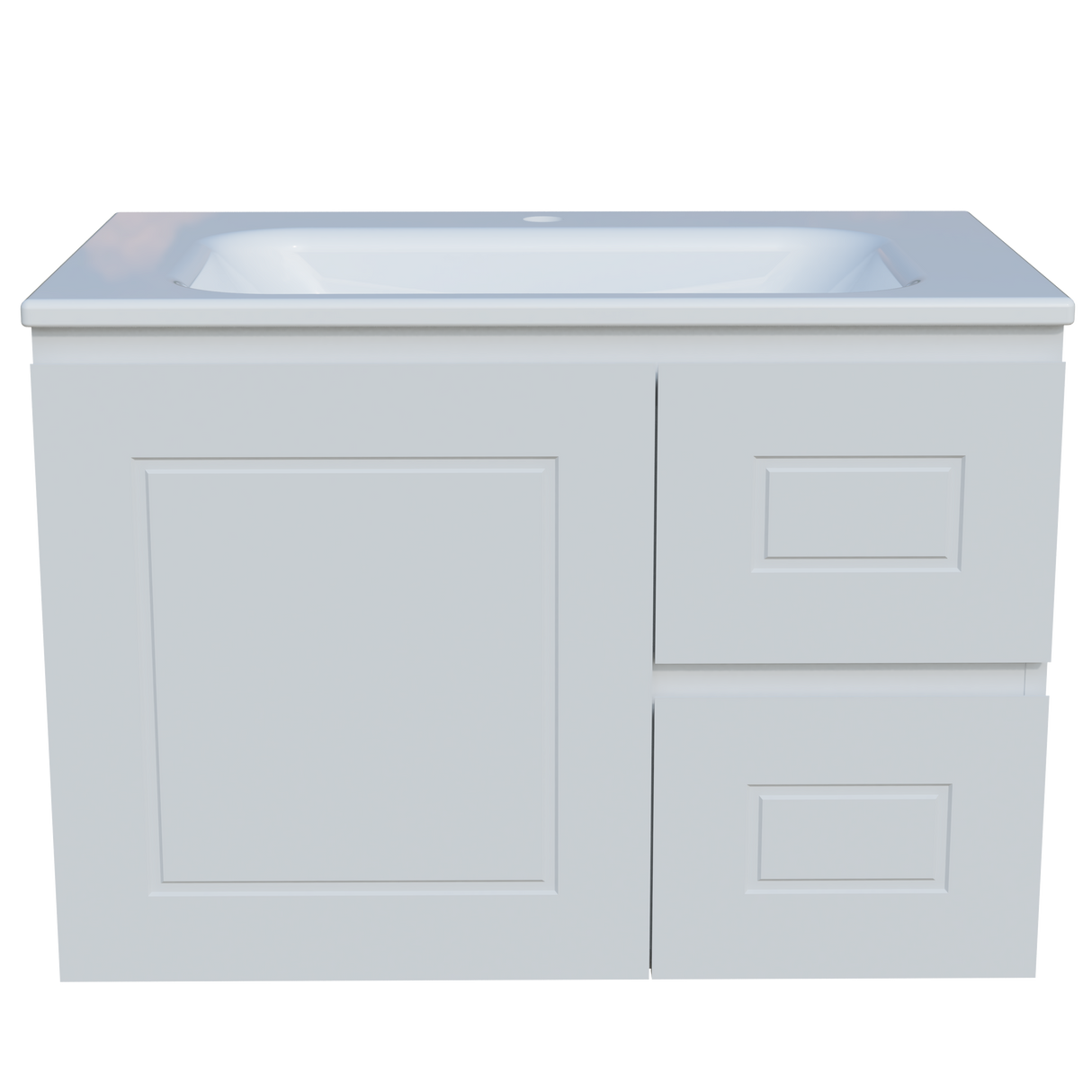 Nevada Classic Vanity 750mm Centre Bowl Stadium Top Wall hung (NVC-V-750-C-STD-W)
