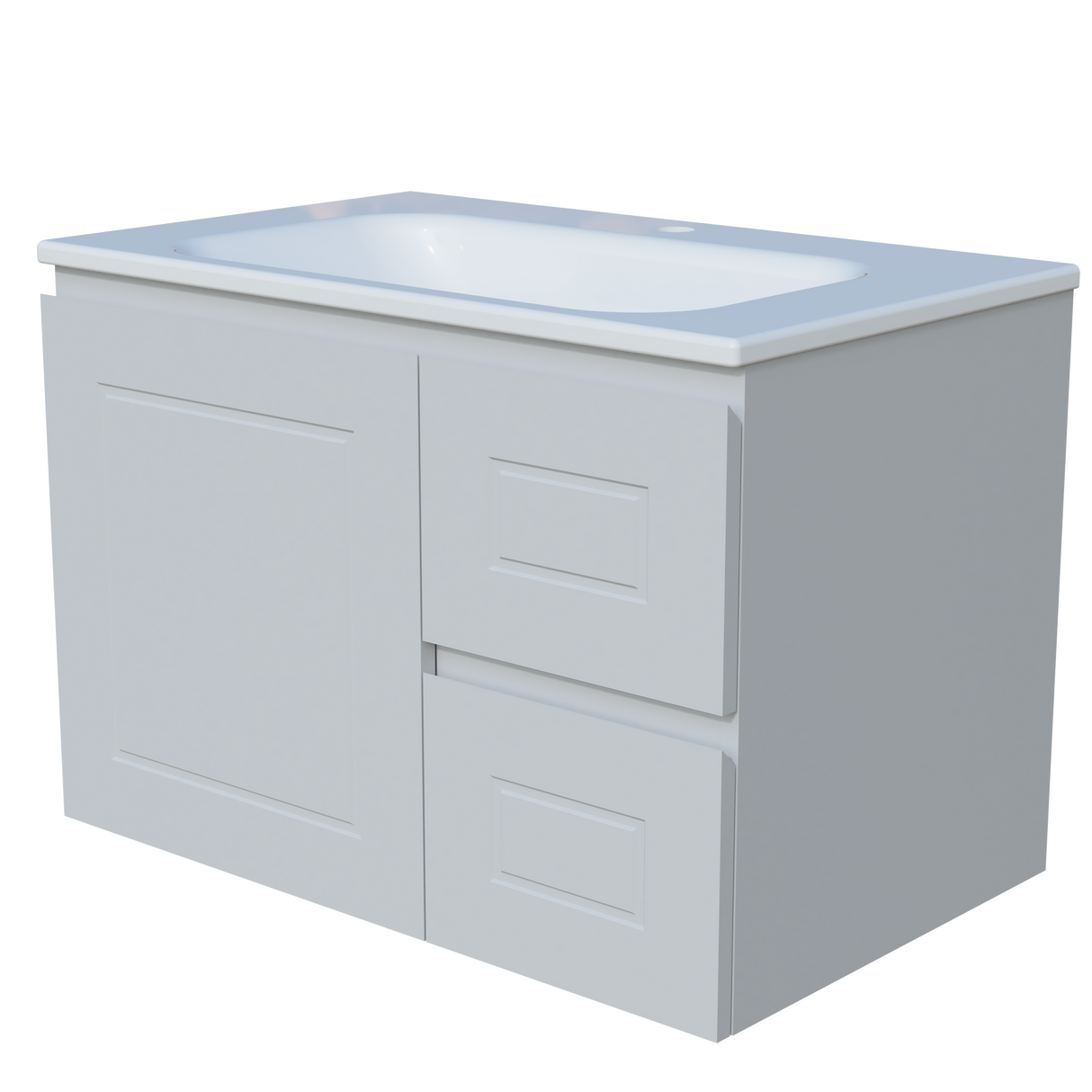 Nevada Classic Vanity 750mm Centre Bowl Stadium Top Wall hung (NVC-V-750-C-STD-W)