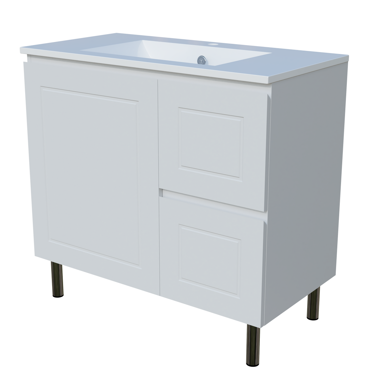 Nevada Classic Vanity 900mm Centre Bowl Alpha Top On Legs (NVC-V-900-C-APH-L)
