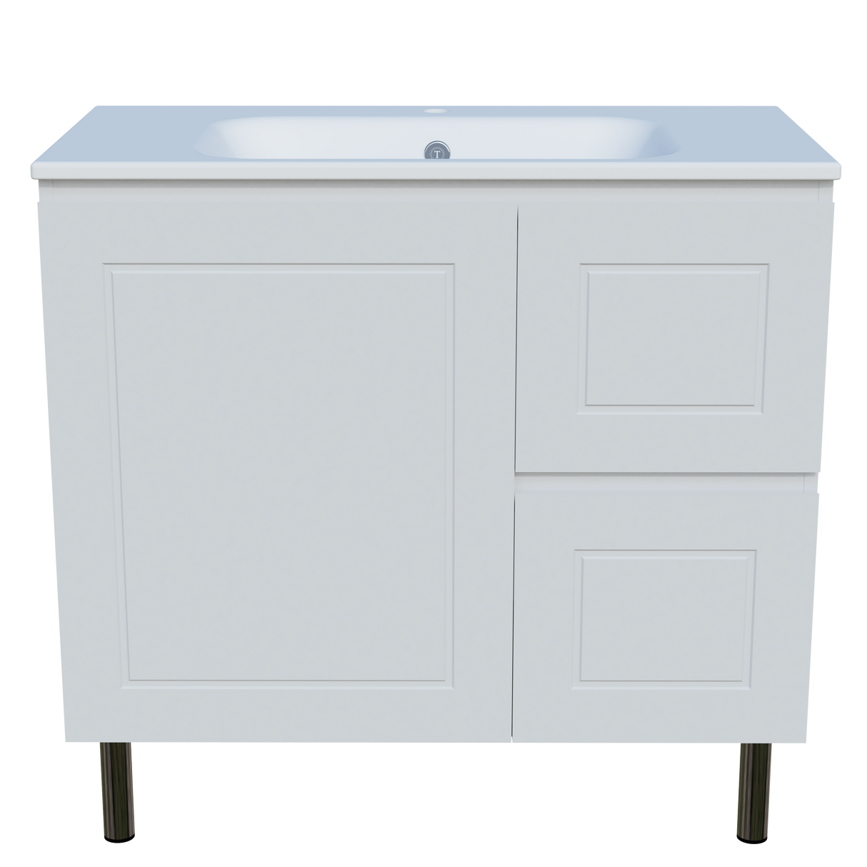 Nevada Classic Vanity 900mm Centre Bowl Haven Top On Legs (NVC-V-900-C-HVN-L)