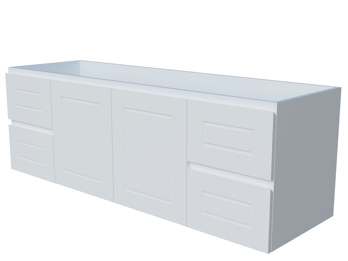 Nevada Classic Cabinet Only 1500mm Centre Bowl Wall hung