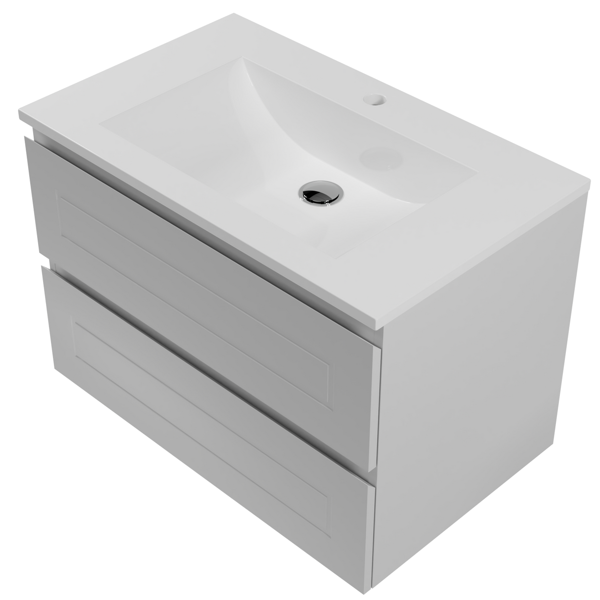 Nevada Plus Classic Vanity 750mm Centre Bowl Regal Top Wall hung (NVPC-V-750-C-REG-W)