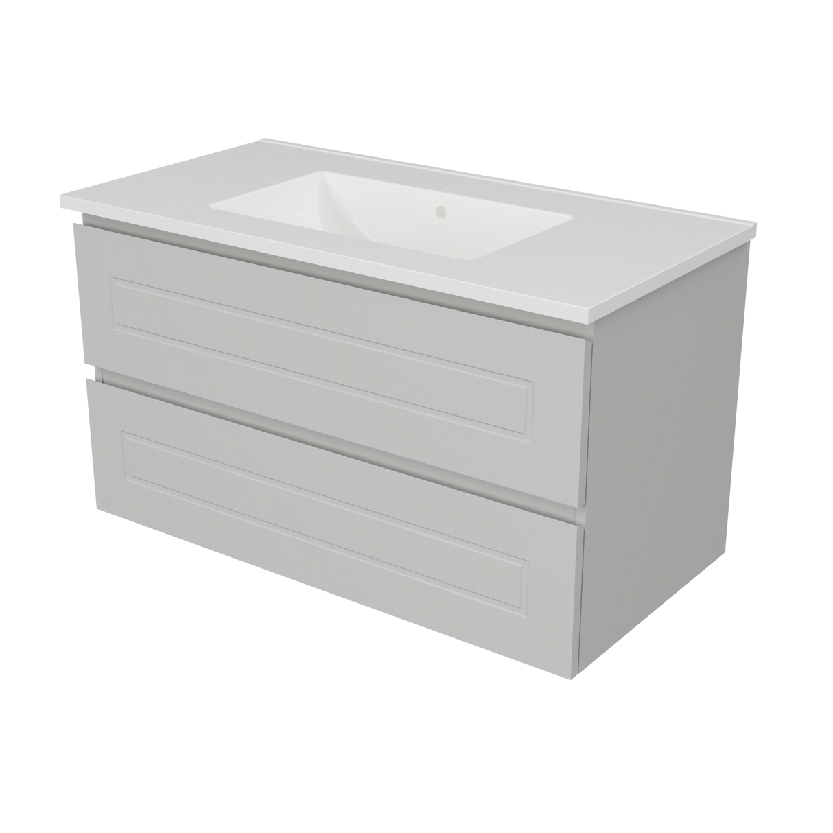 Nevada Plus Classic Vanity 900mm Centre Bowl Alpha Top Wall hung (NVPC-V-900-C-APH-W)