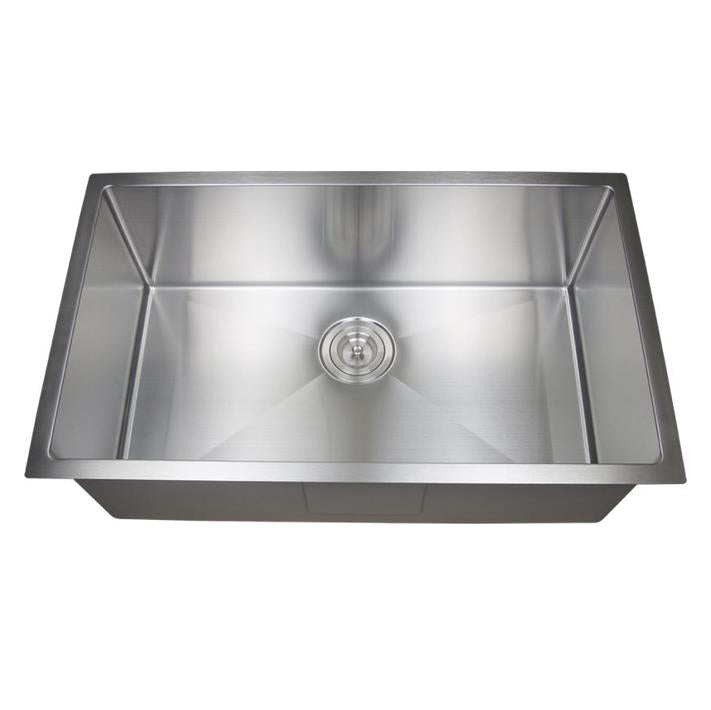 Single Rectangle Bowl Stainless Steel Kitchen Sink Round Waste PKSS-750R