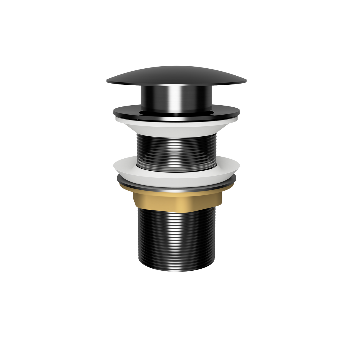 Brushed Nickel Pop Up Waste with Stainless Steel Cover. No Overflow (POP-OPT-BN)