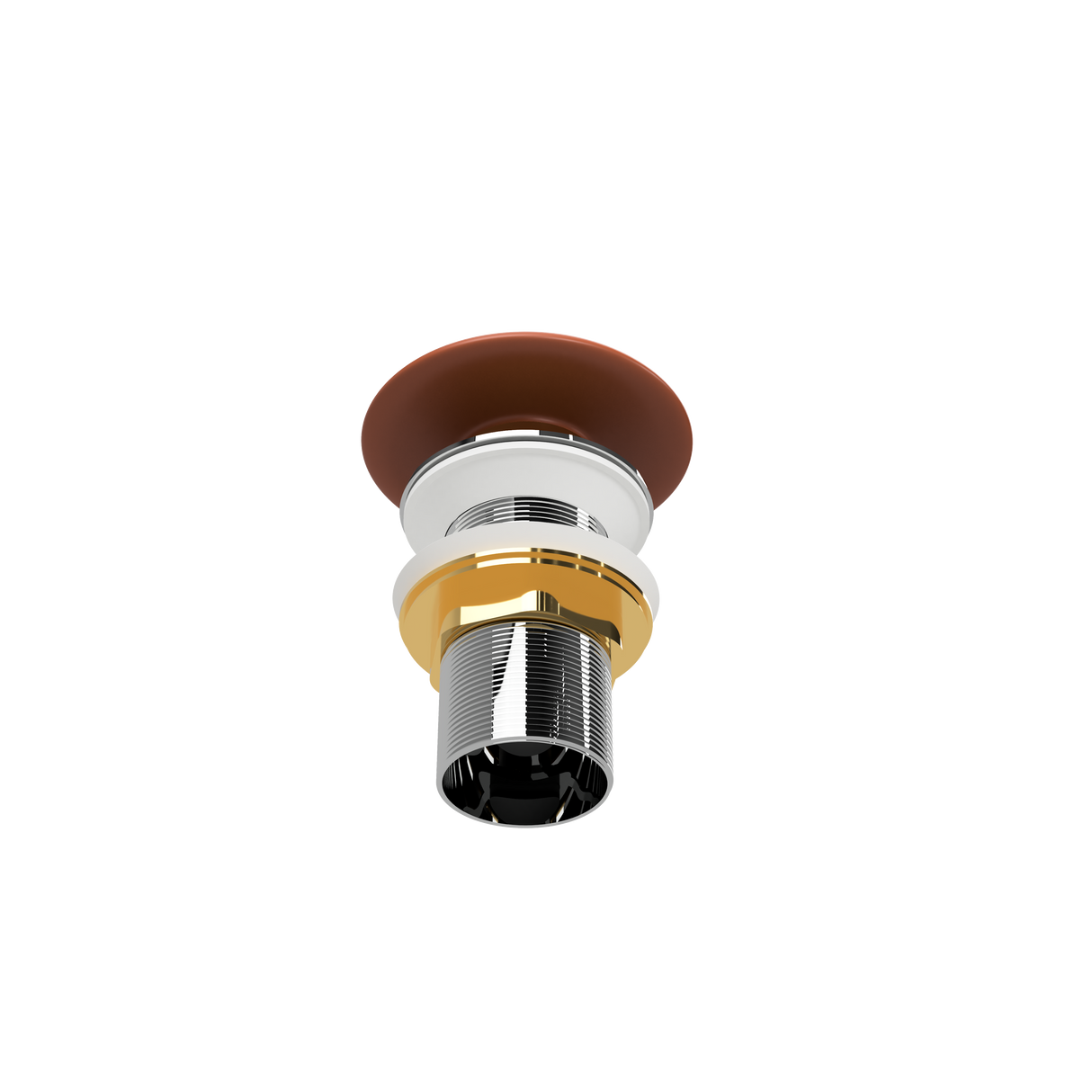 Terracotta Matt Pop Up Waste with Ceramic Cover. No Overflow (POP-OPT-TRM)