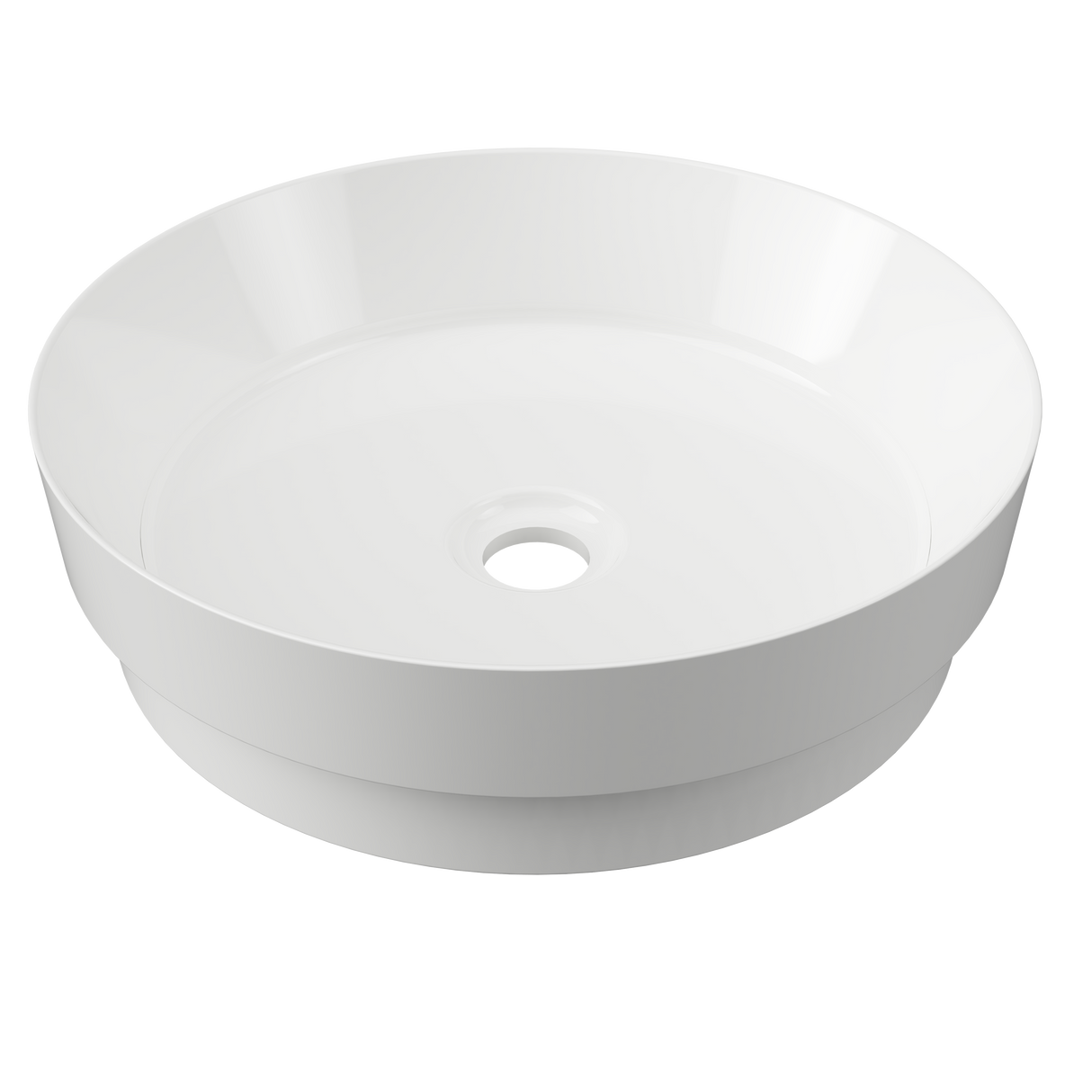 An image of Timberline's Radius Basin 400mm White Gloss