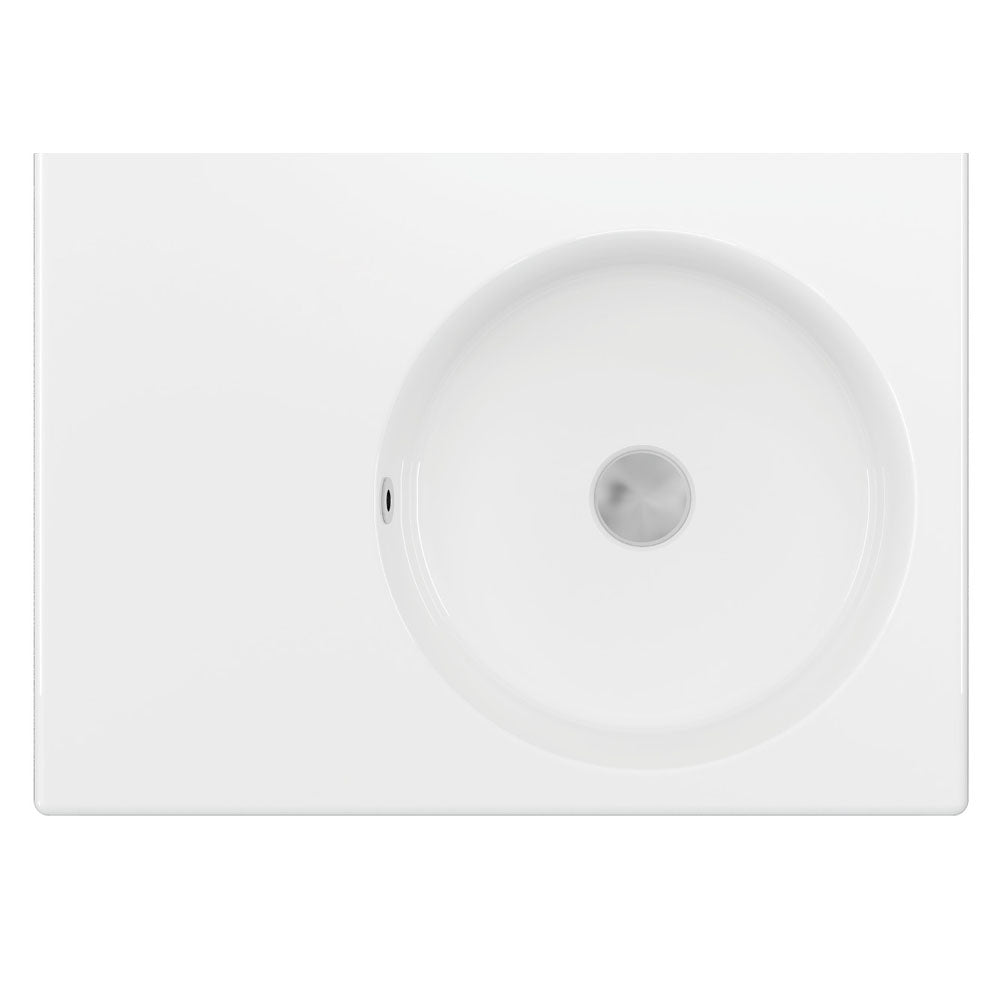Reba Right Bowl Wall Basin, No Tap Hole
