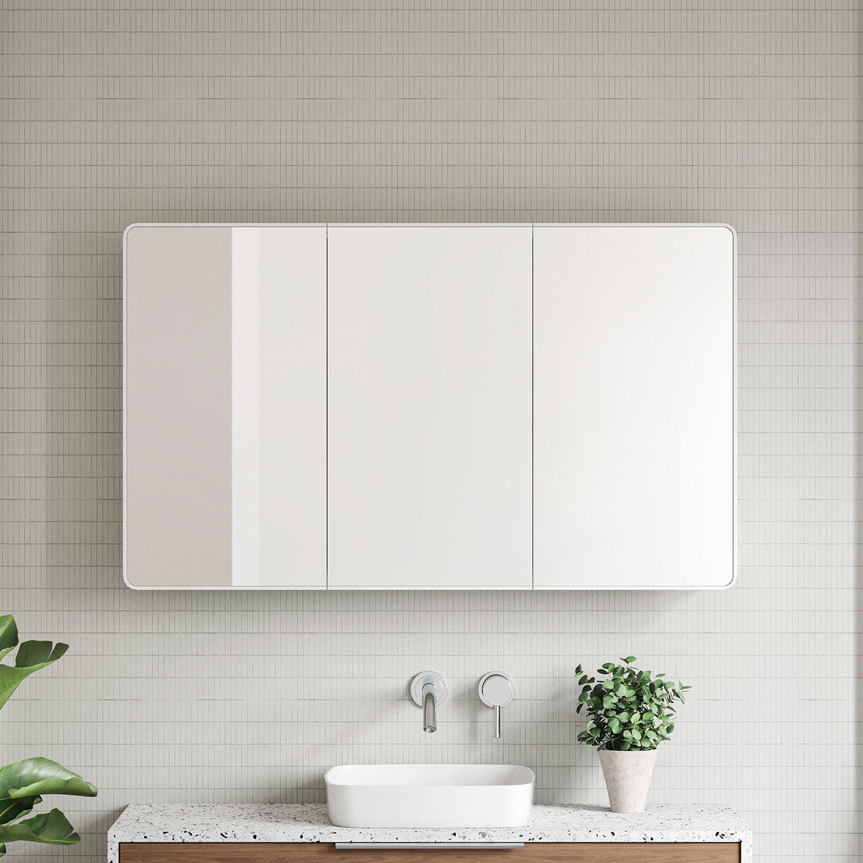 Sutherland House Collection Mirror Cabinet 1200mm x 720mm high Three Door Gold Collection (SHC-SC-1200-3-G)