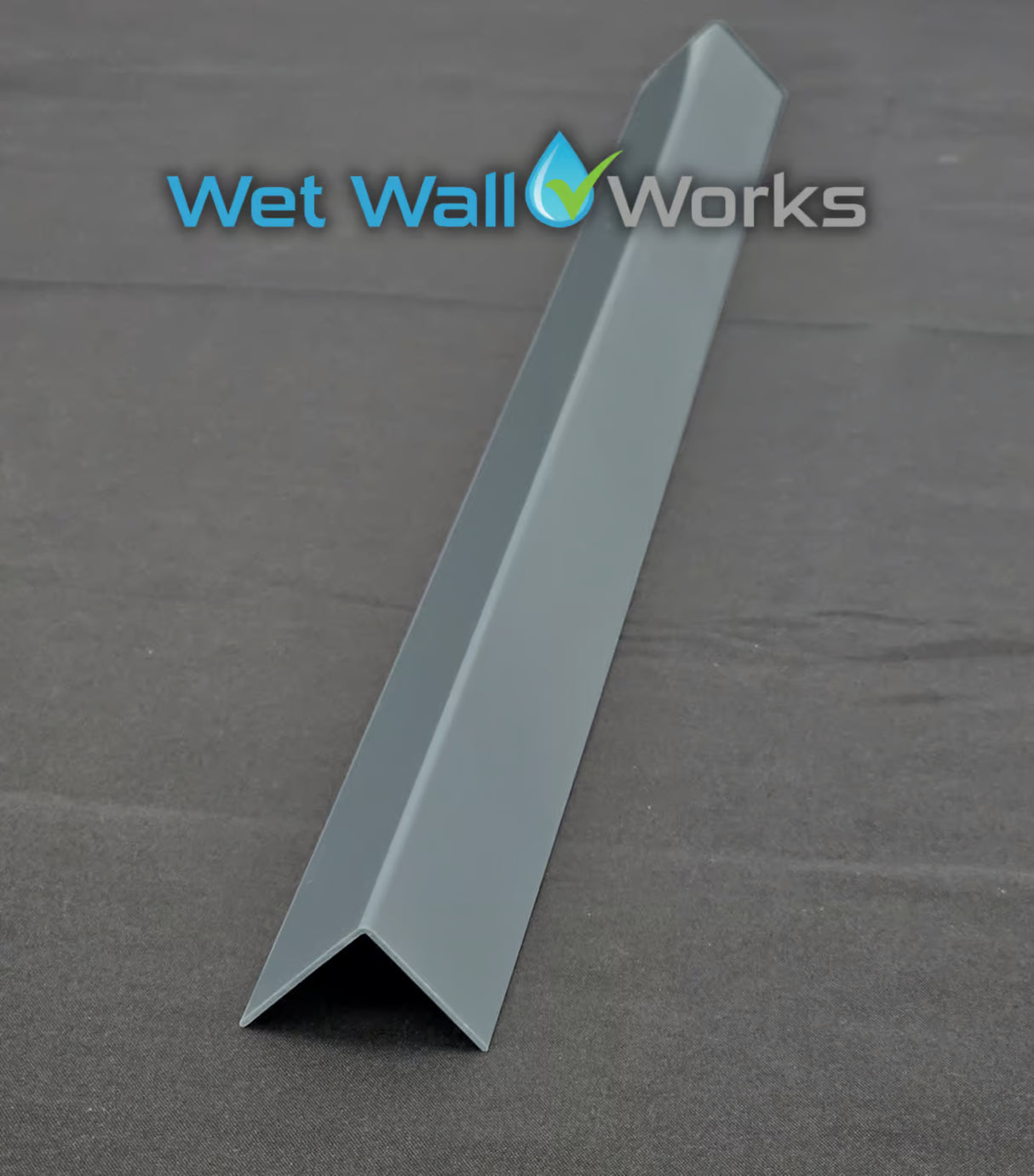 External Square Corner Trim - Grey - for Wet Wall Panels - 2400mm (h)