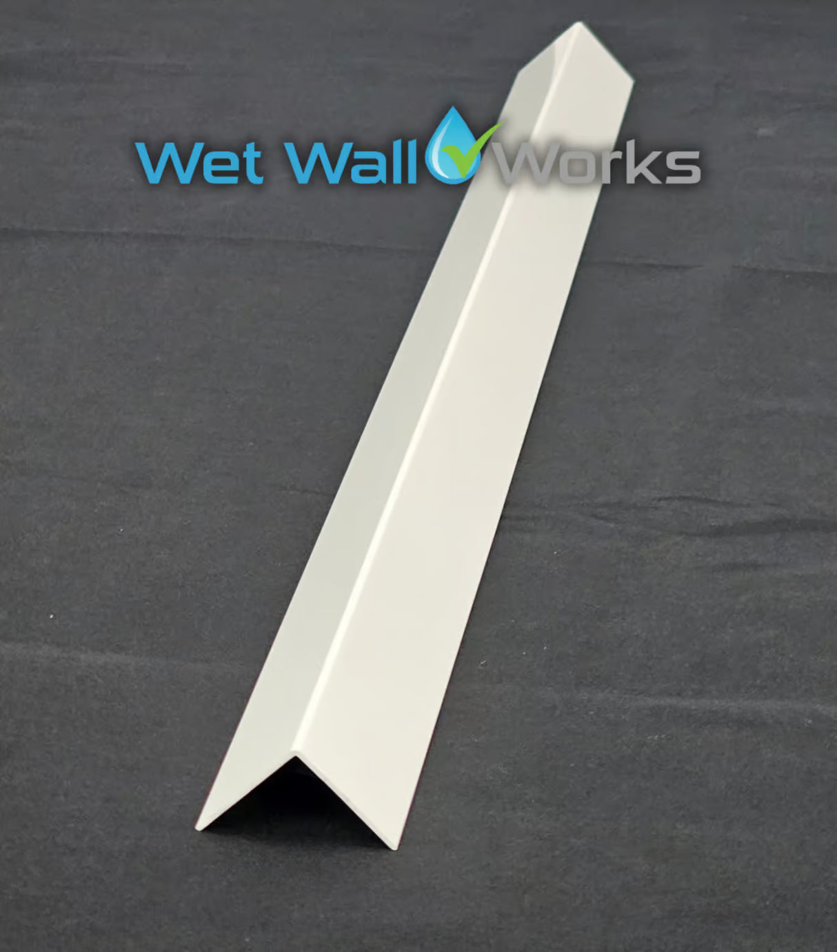 External Square Corner Trim - White - for Wet Wall Panels - 2400mm (h)