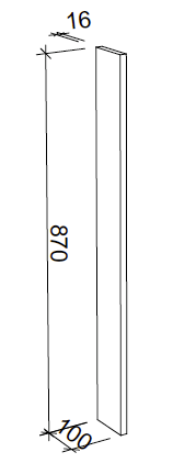 Laundry Cabinet Filler Panel - Left
