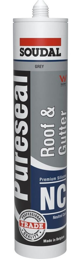 Pureseal Roof & Gutter Neutral Cure Premium Grey Silicone 300ml