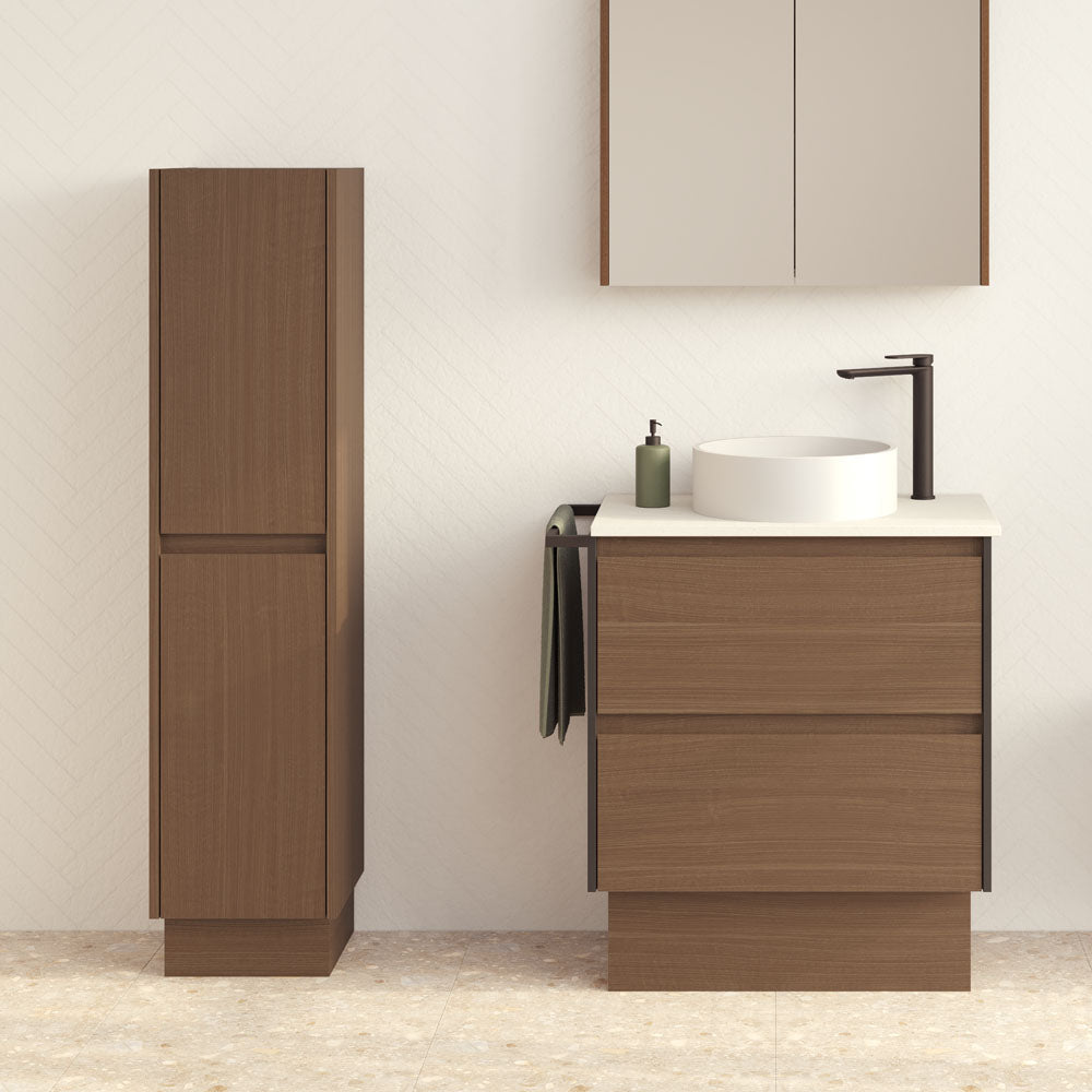 Edge Walnut Tallboy on Kick