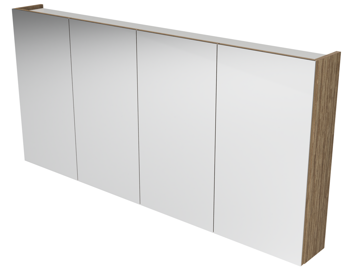 Tennessee Mirror Cabinet 1500mm Four Door Platinum Collection (TEN-SC-1500-4-P)