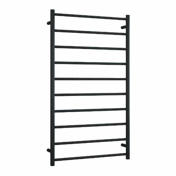 Thermorail Straight/Round 700x1200x122mm 162Watts 10 Bars - Matt Black