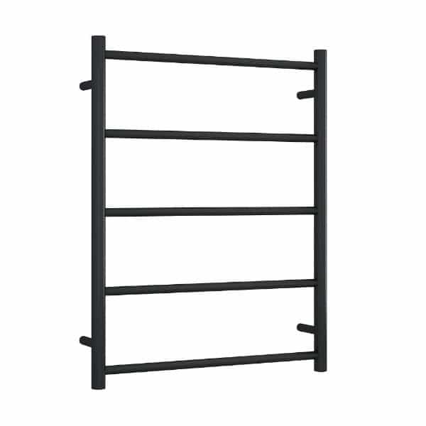 Thermorail Non-Heated Straight/Round Ladder 630x800x122mm 5 Bars - Matt Black