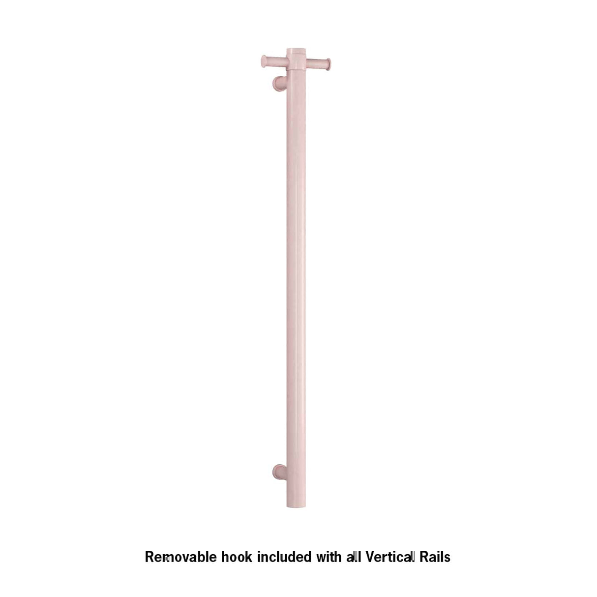 Thermorail Straight/Round 12Volt Vertical Bar 900x142x100mm 26Watts With Optional Hook - Dusty Pink