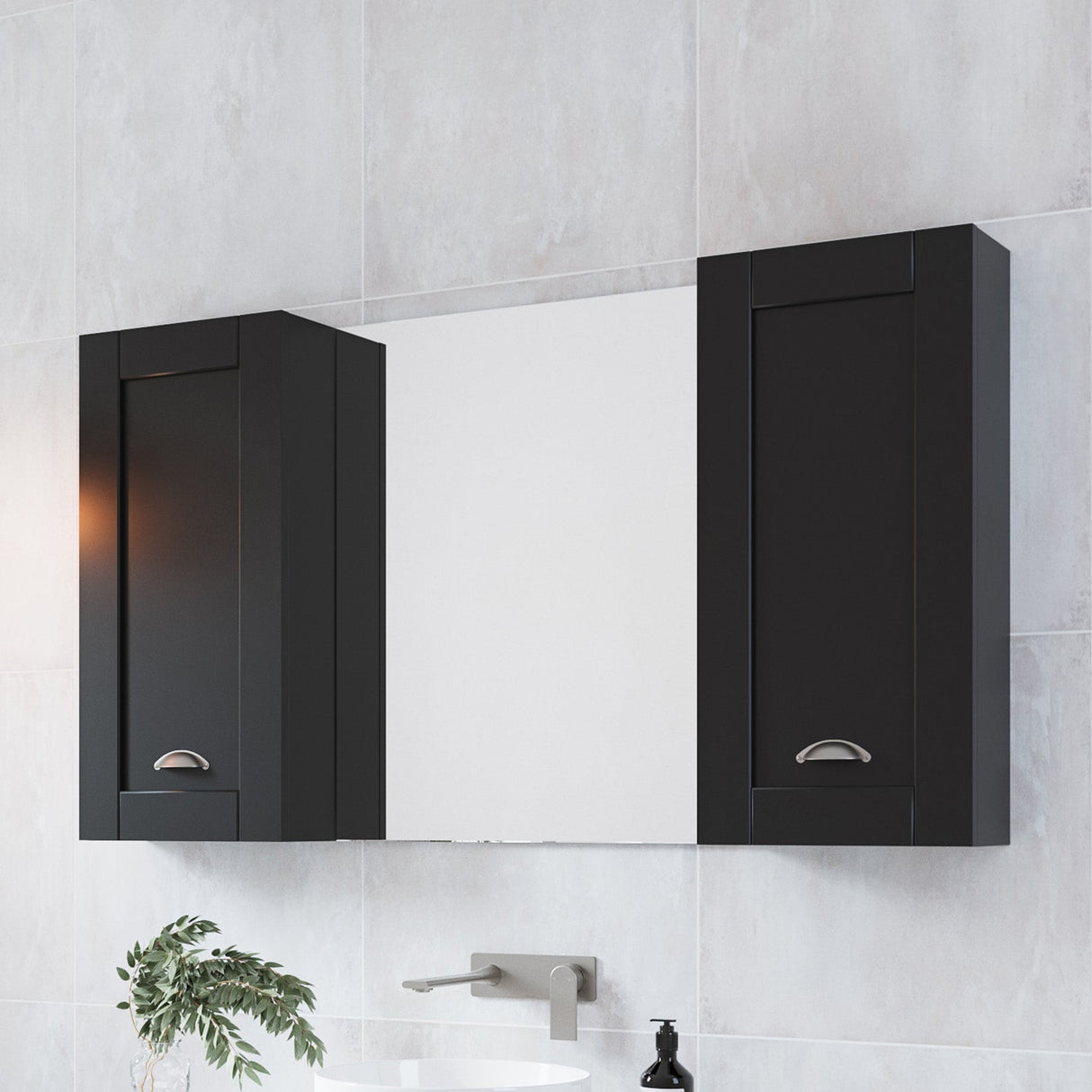 Victoria Mirror Cabinet 1200mm Single Mirror Gold Collection (VIC-SC-1200-S-G)