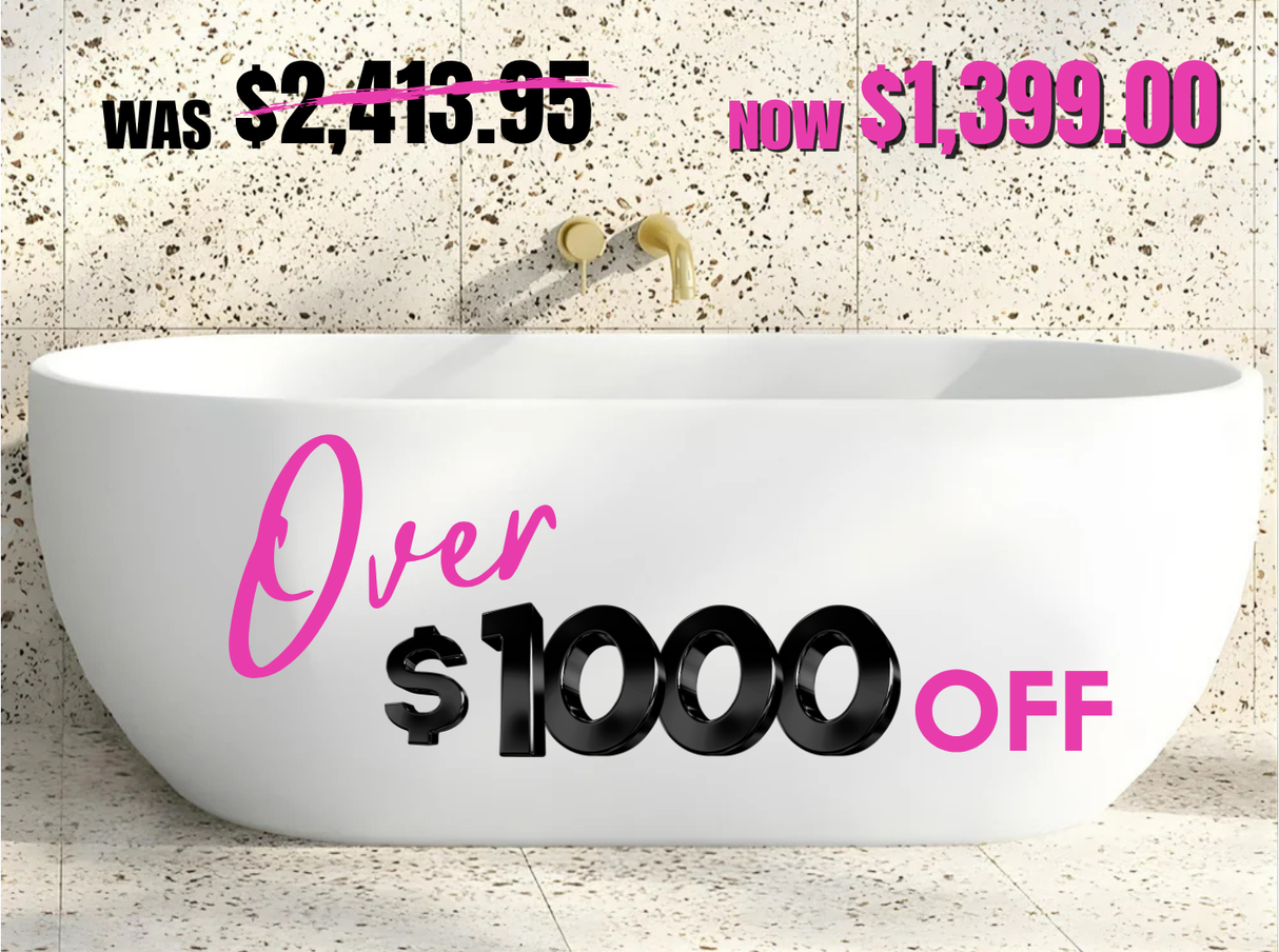 Valentina 1500 Oval Freestanding Bath - Gloss White